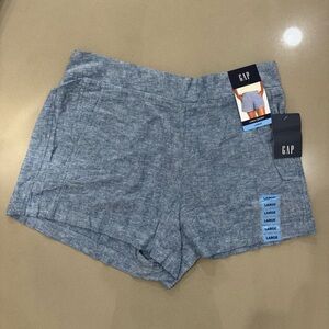 GAP Blue/Gray Linen Blend Shorts Size L